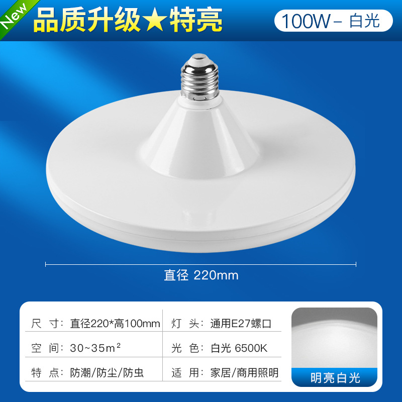 Bombilla LED transfronteriza de alta potencia, ultrabrillante, tipo UFO, luz blanca, para iluminación doméstica, con casquillo de rosca E27, lámpara de bajo consumo, venta al por mayor.