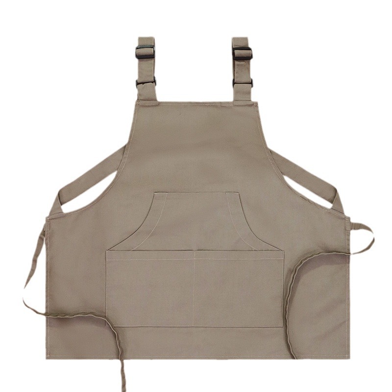 Moda transfronteriza simple delantal de lona barbacoa restaurantes corte de pelo café hotel camarero ropa de trabajo delantal de cocina