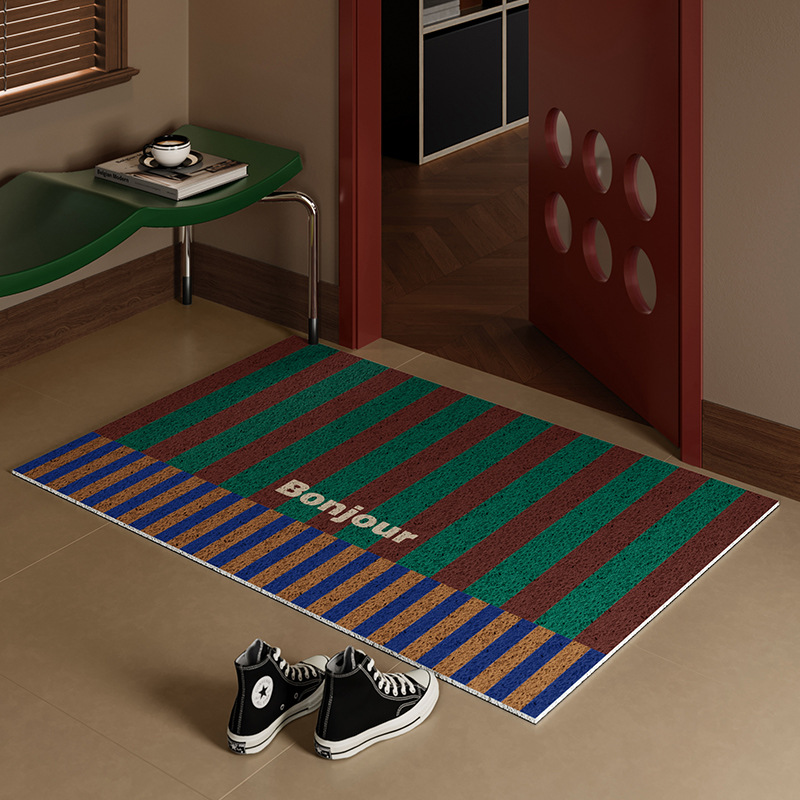 Alfombrilla para el hogar Alfombrilla de anillo de seda de puerta clásica china para el hogar