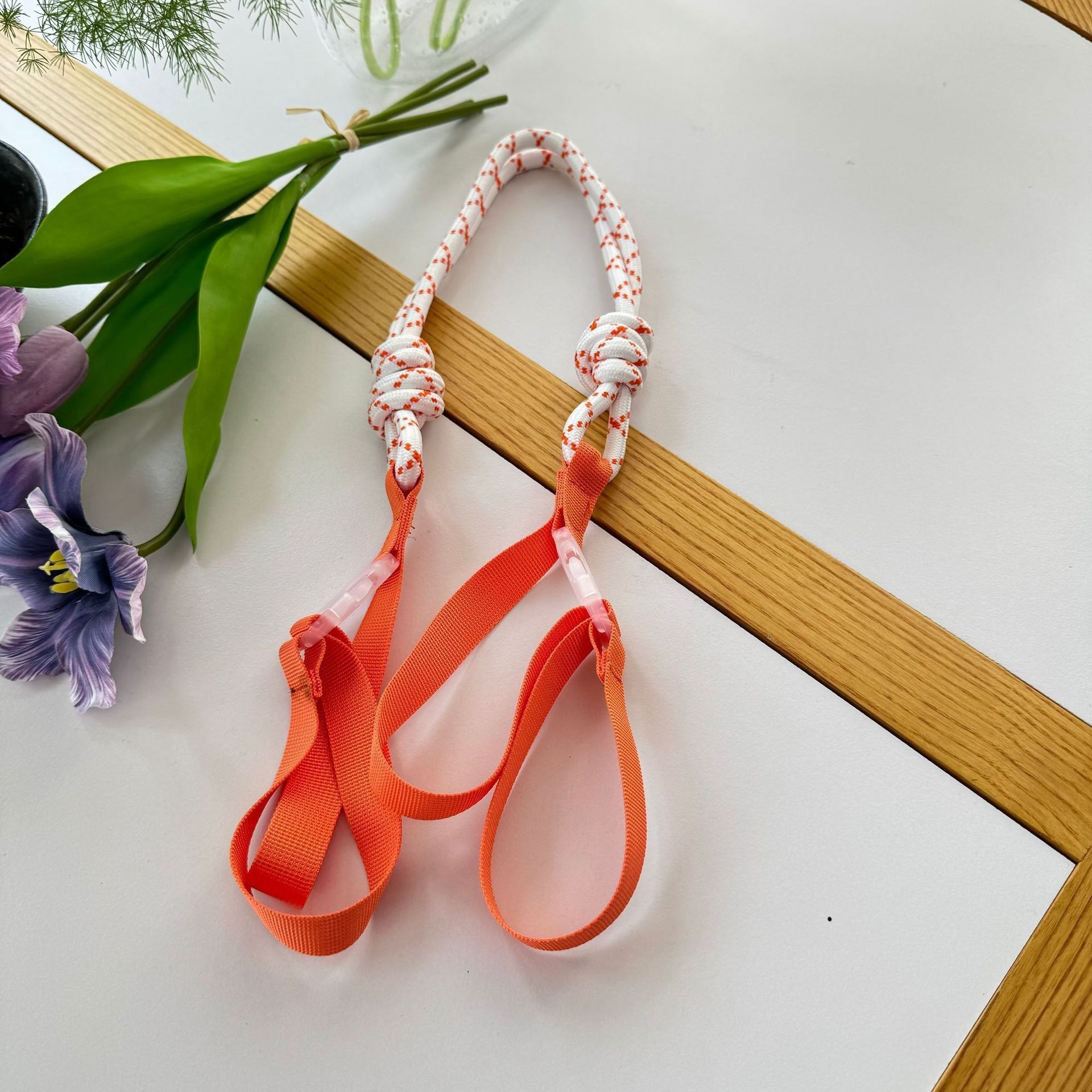 White orange shoulder strap