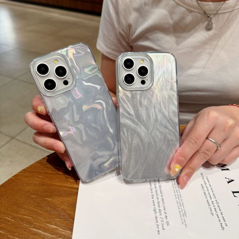 Suitable for the New Apple 16Imd Mobile Phone Case, Feather Gauze Glossy Paintable Iphone15 Anti-Fall Mobile Phone Case Material