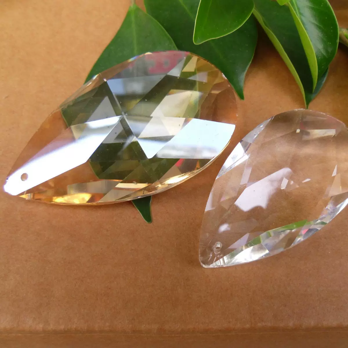 玻璃水晶吊坠网格透明水晶珠链婚庆酒店客厅水晶灯饰串珠帘散珠坠