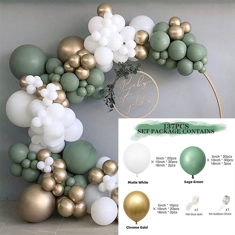 Conjunto de globos de látex de Amazon transfronterizo personalizado decoración de cumpleaños decoración de fiesta boda boda boda cadena de globos al por mayor