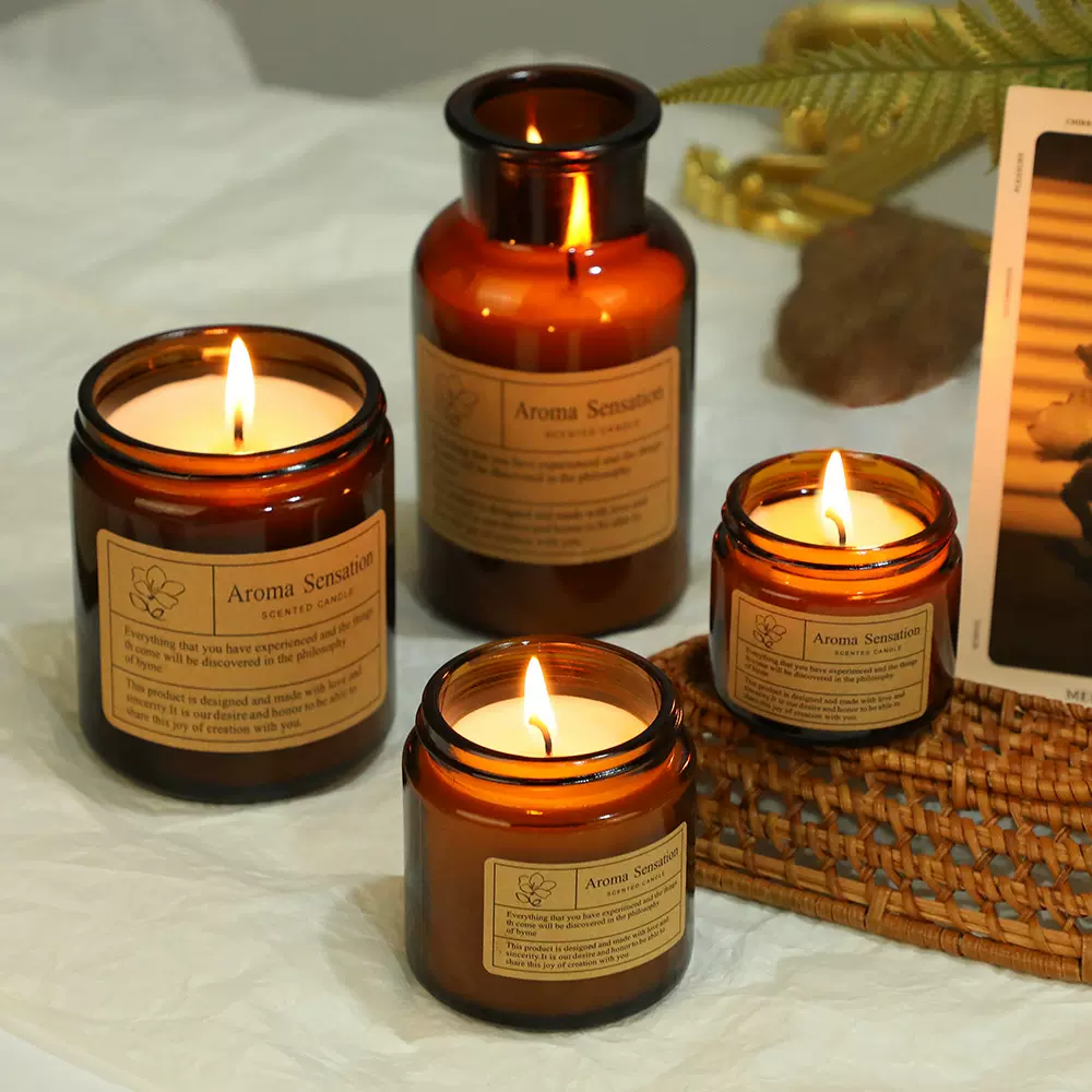 香薰蜡烛小众高级伴手礼摆件礼品无烟大豆蜡手工香薰蜡烛跨境热卖