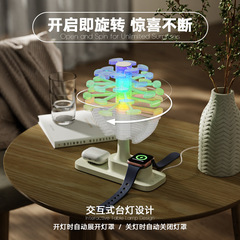 新型クロスボーダースパイラルツリー雰囲気電気スタンドビジネスプレゼント三合一無線快充寝室ベッドサイドナイトライト