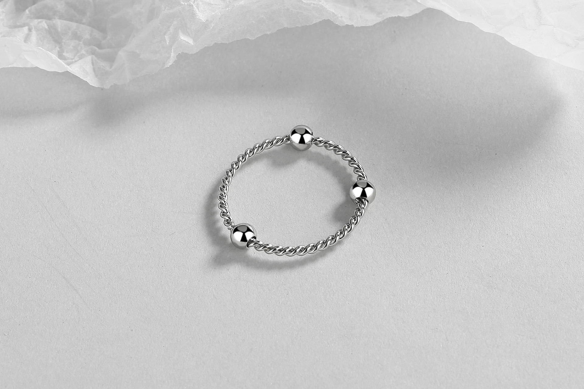 Fashion Solid Color Spiral Stripe Copper Rings 1 Piece