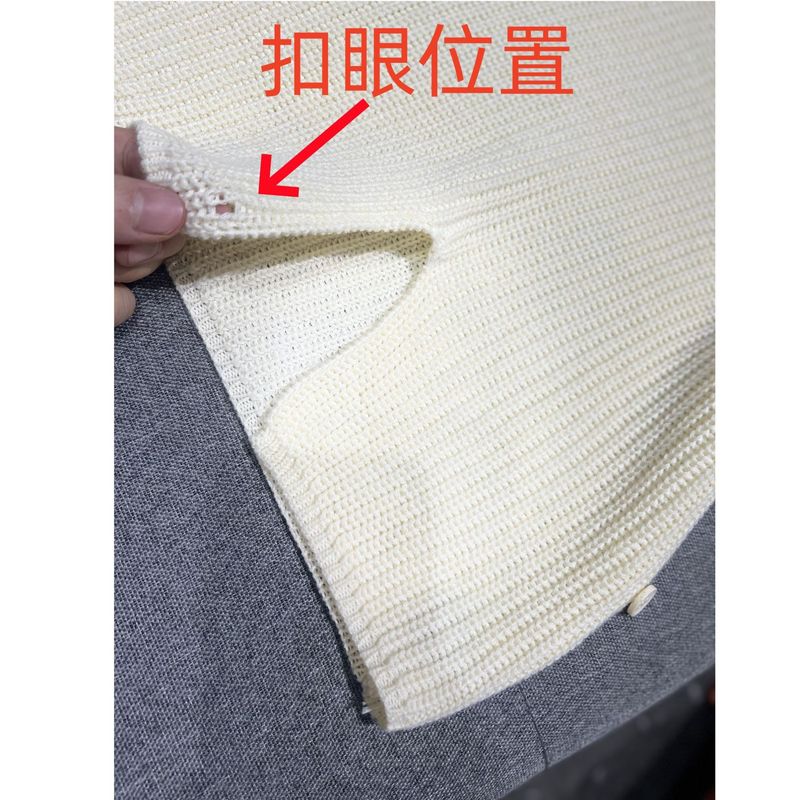 韩系设计感下摆提扣针织衫女秋季新款百搭简约休闲纯色毛衣9448|undefined