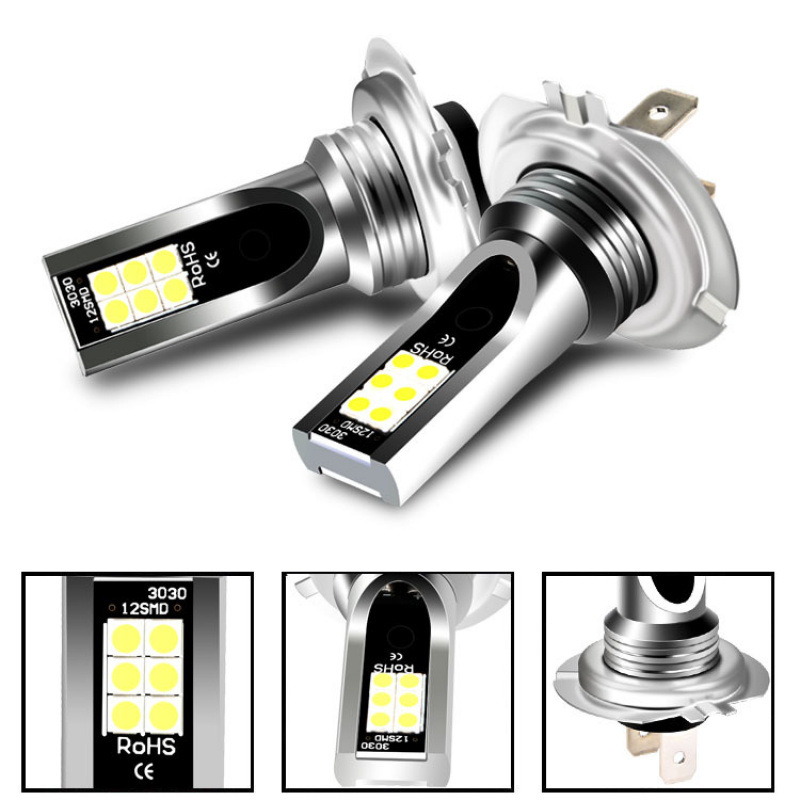 Lámpara de niebla 3030 12LED H7 DC12V - 24V 24W Lámpara de niebla LED