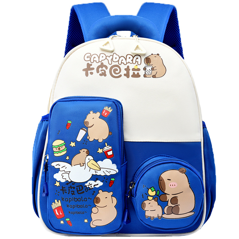 Mochila infantil Capibara caricatura niños mochila de jardín de infantes transpirable niñas mochila preescolar