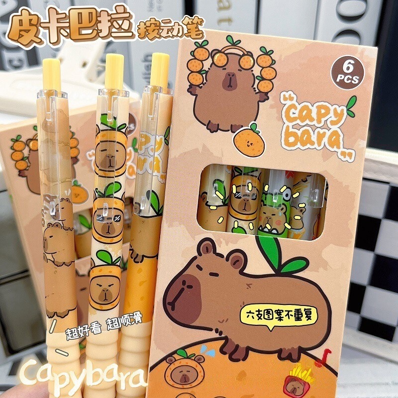 限定カピバラクラウドグリップ高価値プレスペン0.5速乾筆ペン学生試験ゲルペン黒ペン|undefined