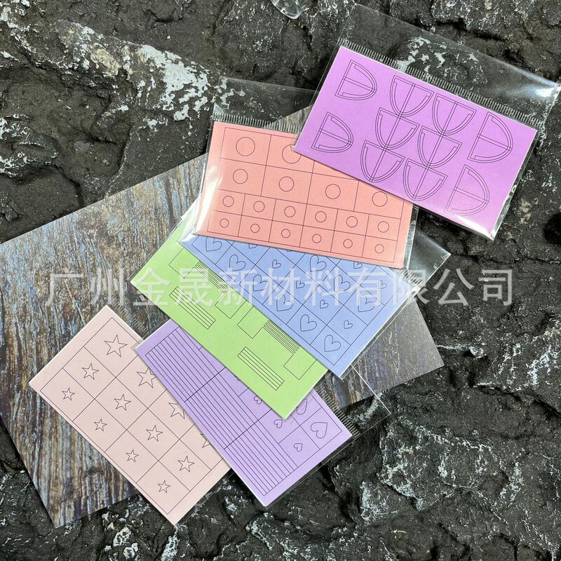 Nail art Japanese series spray painting stickers spray gun nail art stickers love French line polka dot pattern camouflage series spray painting stickers