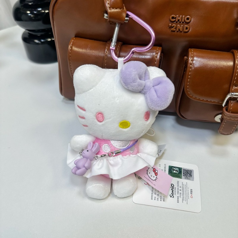 本物の KT ハローキティ ハローキティ スカートよだれかけキーホルダーぬいぐるみバックパックバッグペンダント|undefined