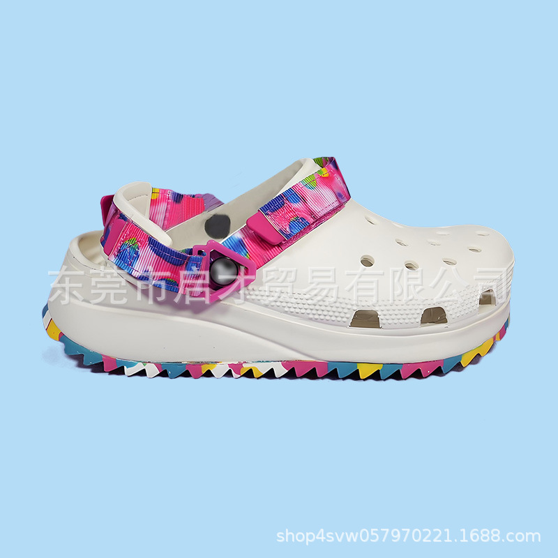 Cross Cool Walking Clogs for Women, Summer Couple's Thick-Soled Height-Increasing Closed-Toe Slippers, Beach Shoes