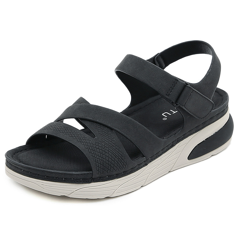 8275-2 Nuevas sandalias ligeras 2025MD deportivas casuales cómodas con suela gruesa Velcro costura zapatos de mujer de tamaño grande