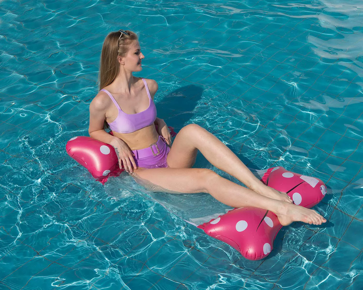 Inflatable foldable water swimming ring for leisure, internet celebrity, folding backrest, wholesale