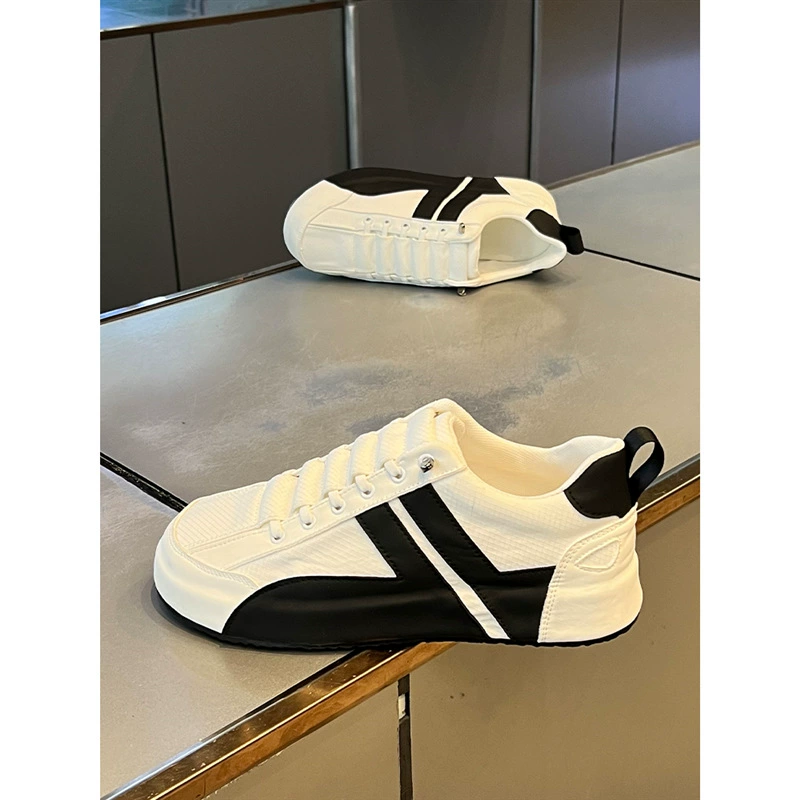 Мужские европейские туфли 2024 года, весенняя новинка, модные универсальные спортивные повседневные слипоны с вафельной подошвой