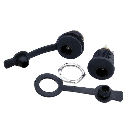 Circular DC-022 power plug DC female connector outer diameter 5.5*2.1MM with threaded DC022 socket with dust cover