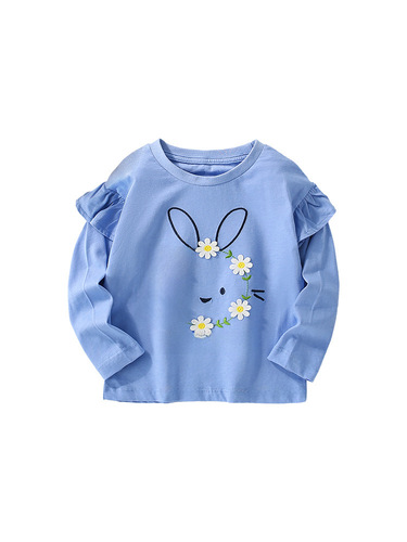 Girls 'T-shirts, long-sleeved children's new European and American children's wear, cartoon baby tops, casual clothes, one piece on behalf of you.