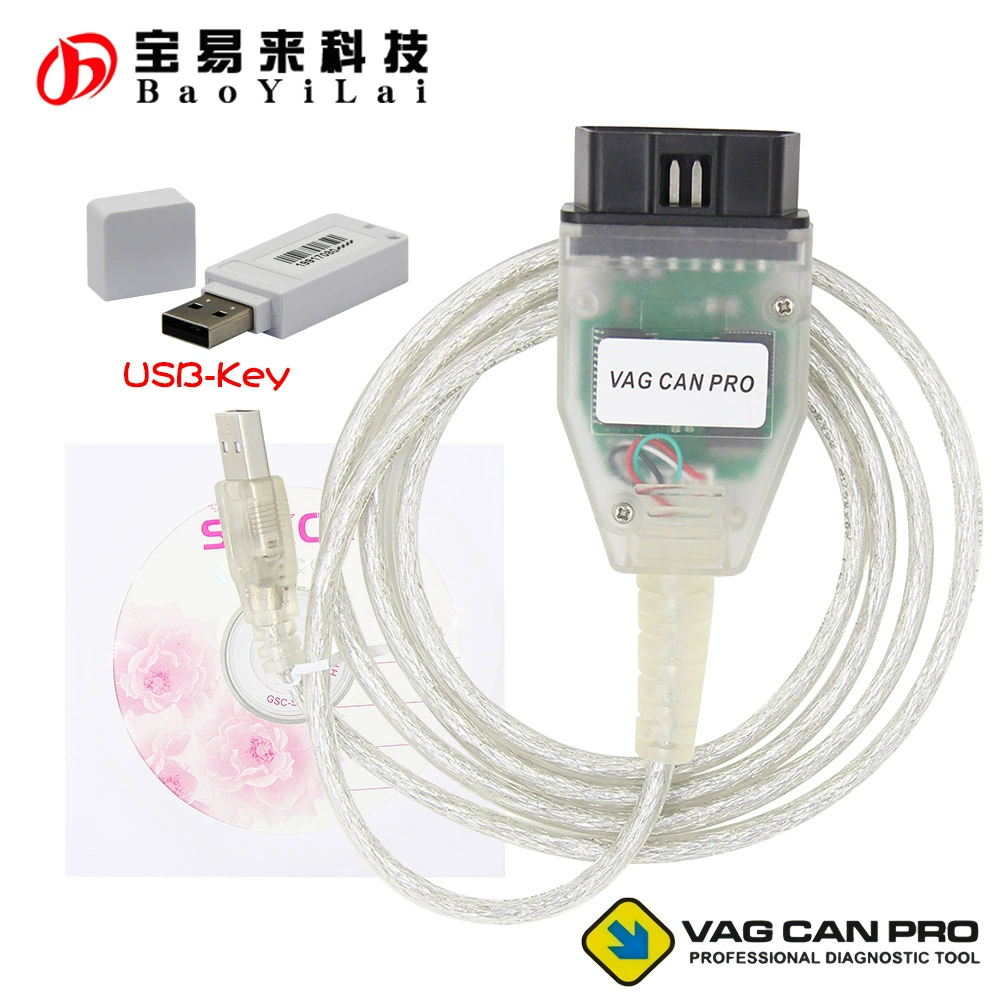 VCP CAN PRO V5.5.1 для VW Audi K-Line с USB-KEY ключом