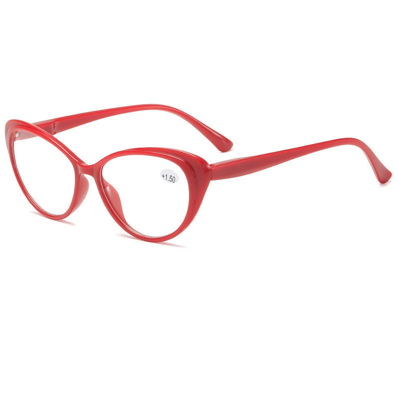 Cat-eye Reading Glasses, European Style, Unisex, Magnification +1.00–+4.00, Lightweight Frame