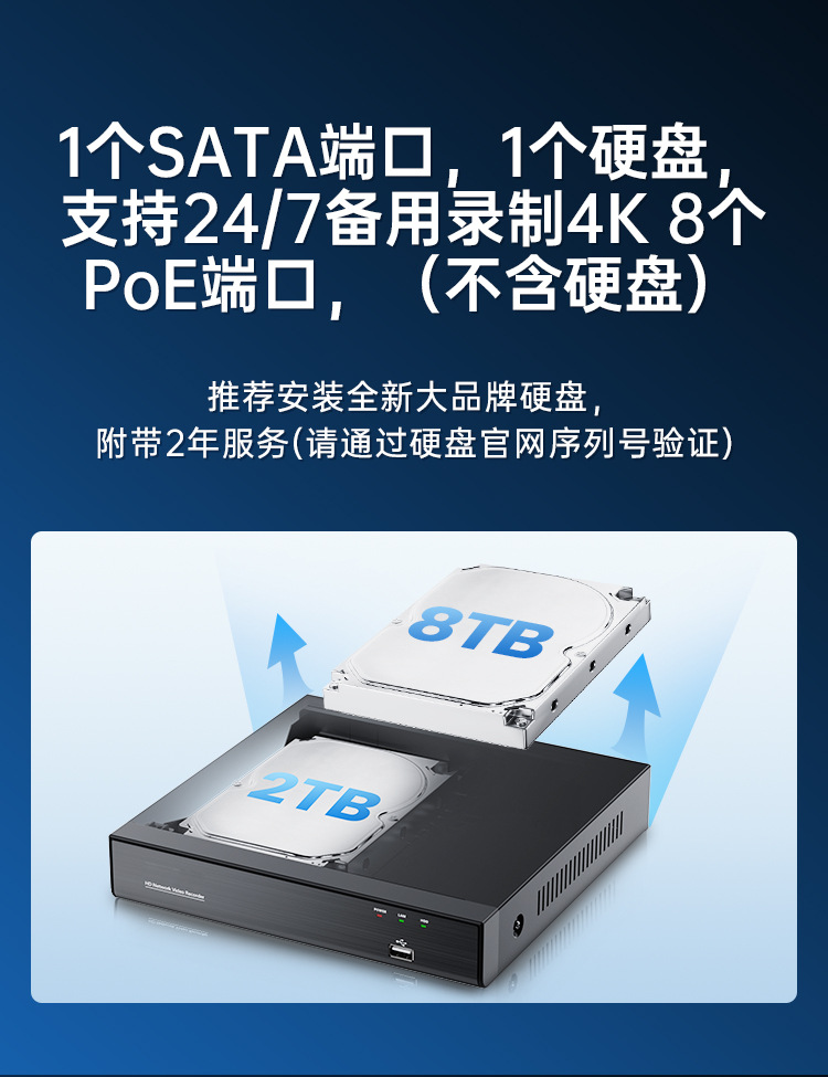 4k800万像素PoE网络球机监控设备套装双镜头全景视角臻全彩