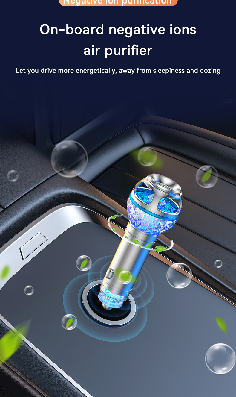 Car Appliances Mini Air Purifier Dust Removal Second-Hand Smoke Odor Haze Purifier Car Gift Marketing