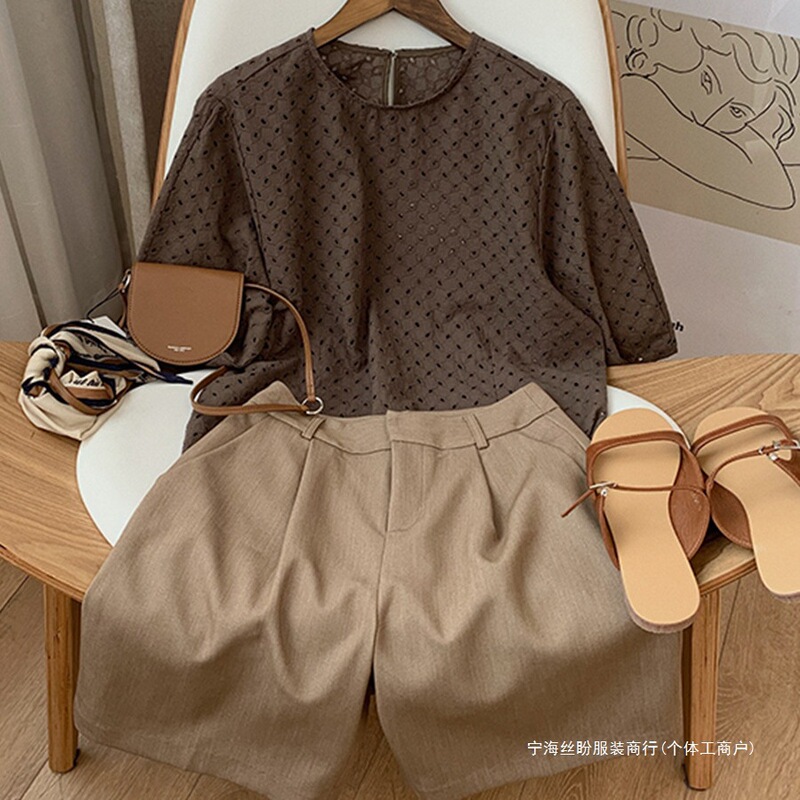 Bermuda Shorts Women's 2025 Summer New High-Waisted Suit Pants with Loose and Slim Hong Kong Style Workwear Casual Pants