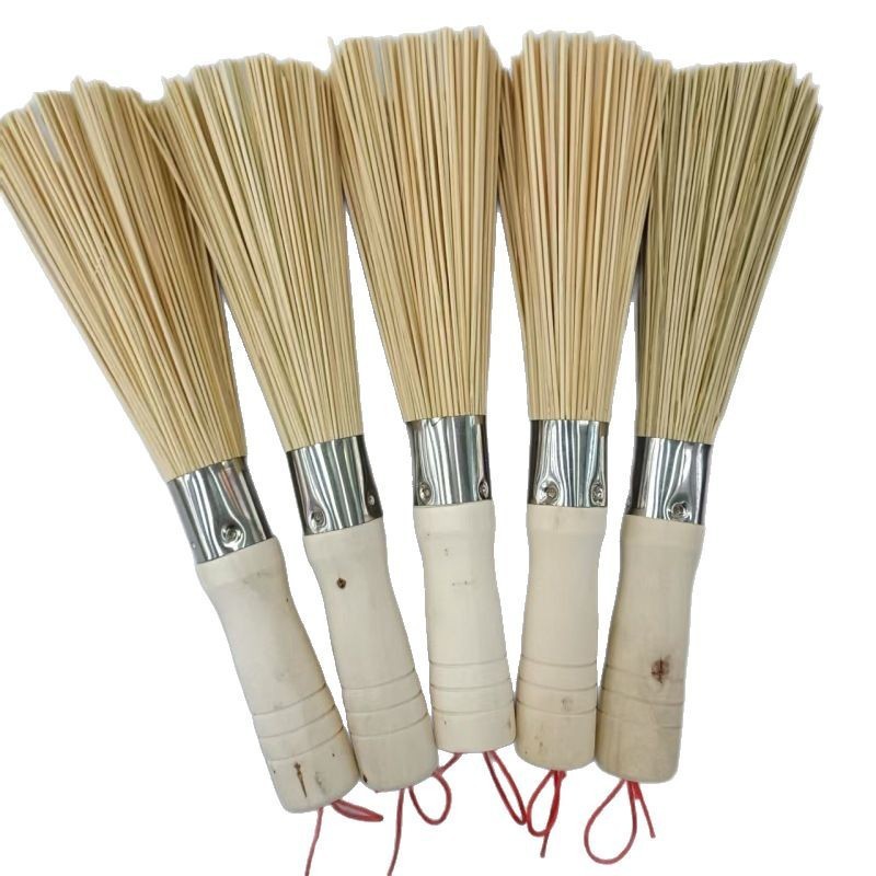 Natural Bamboo Pot Brush 25cm Long Bamboo Pot Brush Kitchen Brush for Washing Pots and Dishes Household Cleaning Brush
