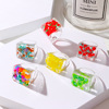 Resin, fruit acrylic brand ring, suitable for import, new collection