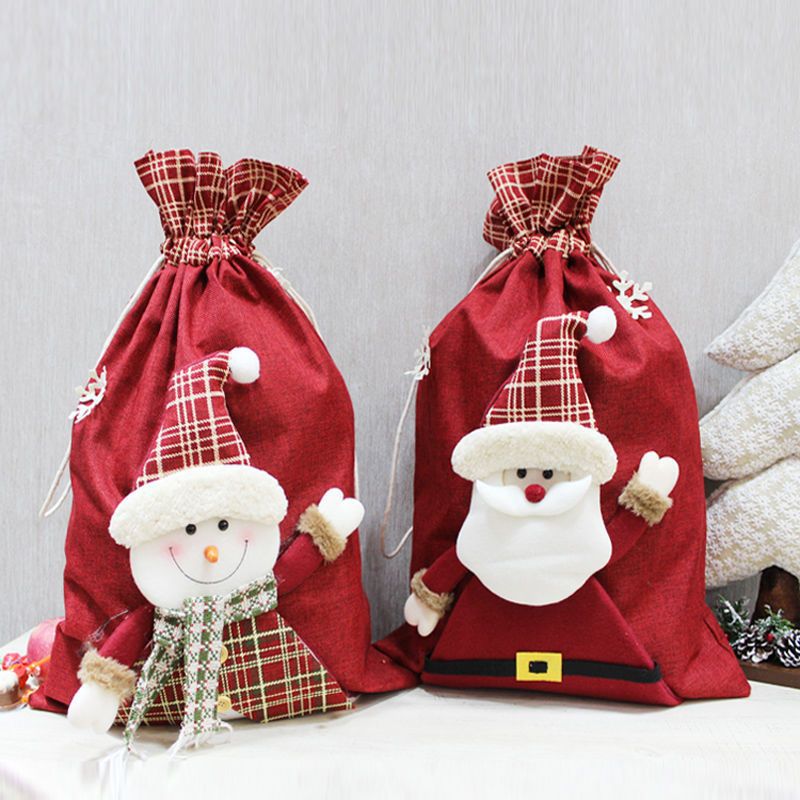 圣诞节礼品袋袋圣诞老人礼物袋平安夜平安果包装儿童手提袋子厂家|ms