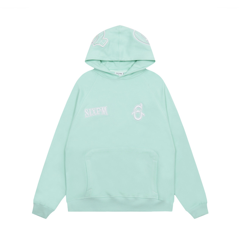 central cee同款6PM Tracksuit刺绣连帽卫衣欧美嘻哈宽松运动外套|undefined