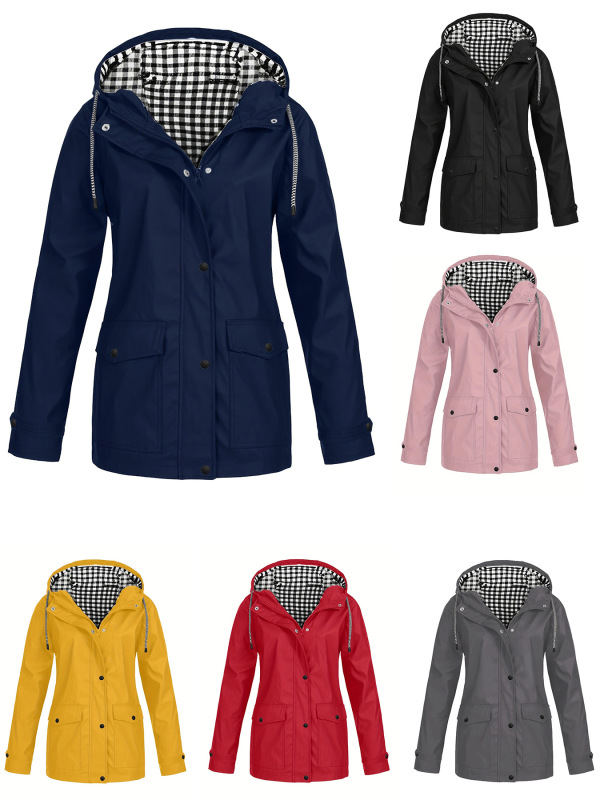 Amazon eBay 秋冬新作ジャケットチェック柄フード付きスリーインワン 0.05kg 点セットアウトドア登山服防水アウター|undefined