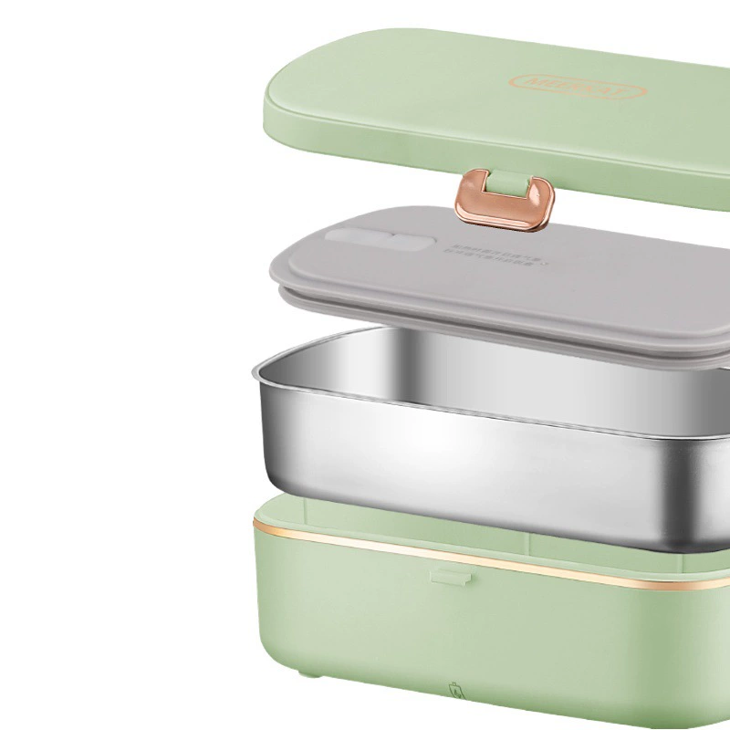 Ланч-бокс с подогревом из нержавеющей стали 304 для доставки риса, безводный ланч-бокс для офисных работников и студентов, портативный герметичный изолированный ланч-бокс