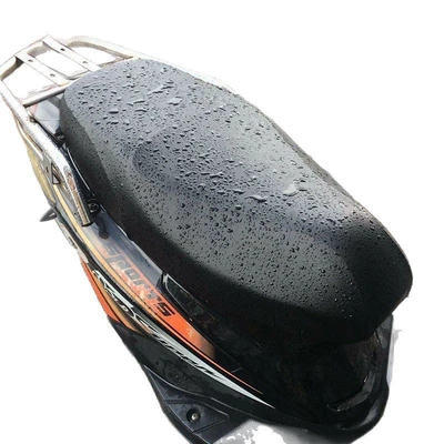 Electric car cushion thickened waterproof elastic leather seat - black-waterproof-leather-85cm60cm-black