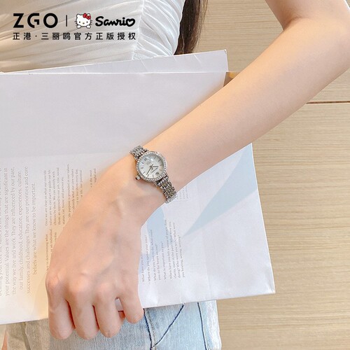 ZGO Zhenggang co-branded Sanrio hellokitty watch women's niche ladies light luxury watch waterproof quartz watch
