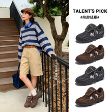 新款翻盖德训鞋女鞋2025秋季潮酷运动鞋女百搭阿甘鞋户外休闲鞋女