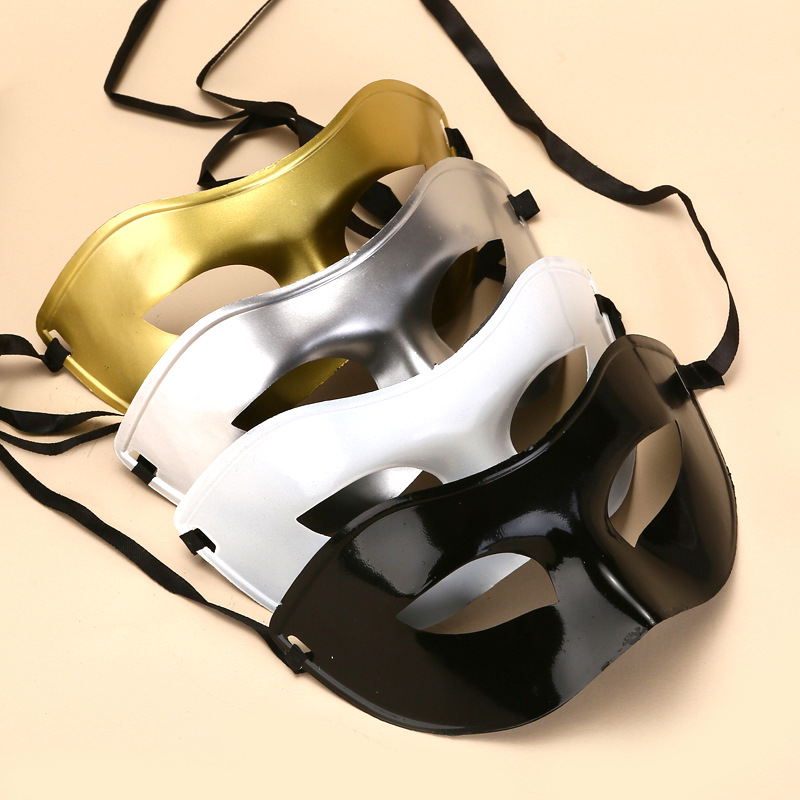 万圣节化妆舞会派对 表演多色平头爵士成人 男士女士王子半脸面具