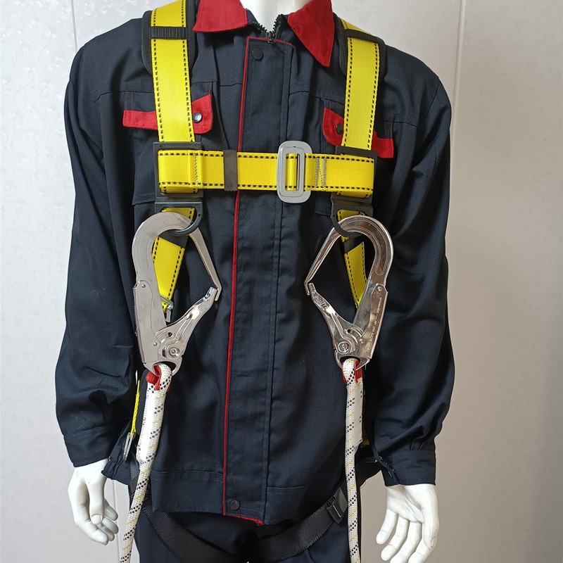 厂家缓冲双大钩安全带 涤纶防坠落 欧式五点式全身安全带