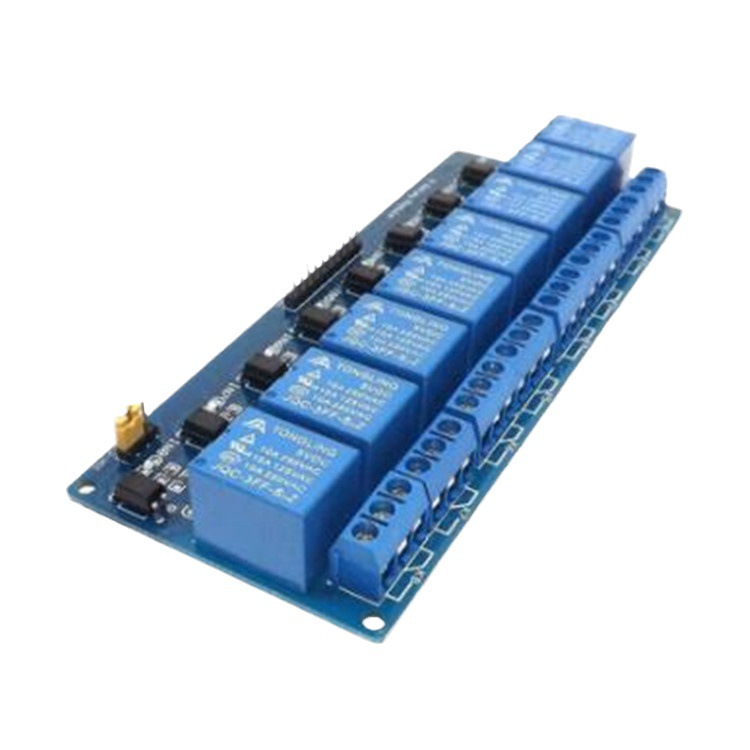 8路继电器模块 5V 12V 24V 带光耦隔离支持AVR/51/PIC 单片机 XTW