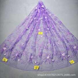 新品不掉粉 LC3624金光紫丁香洒金花型款+烫钻+立体花 婚纱礼服