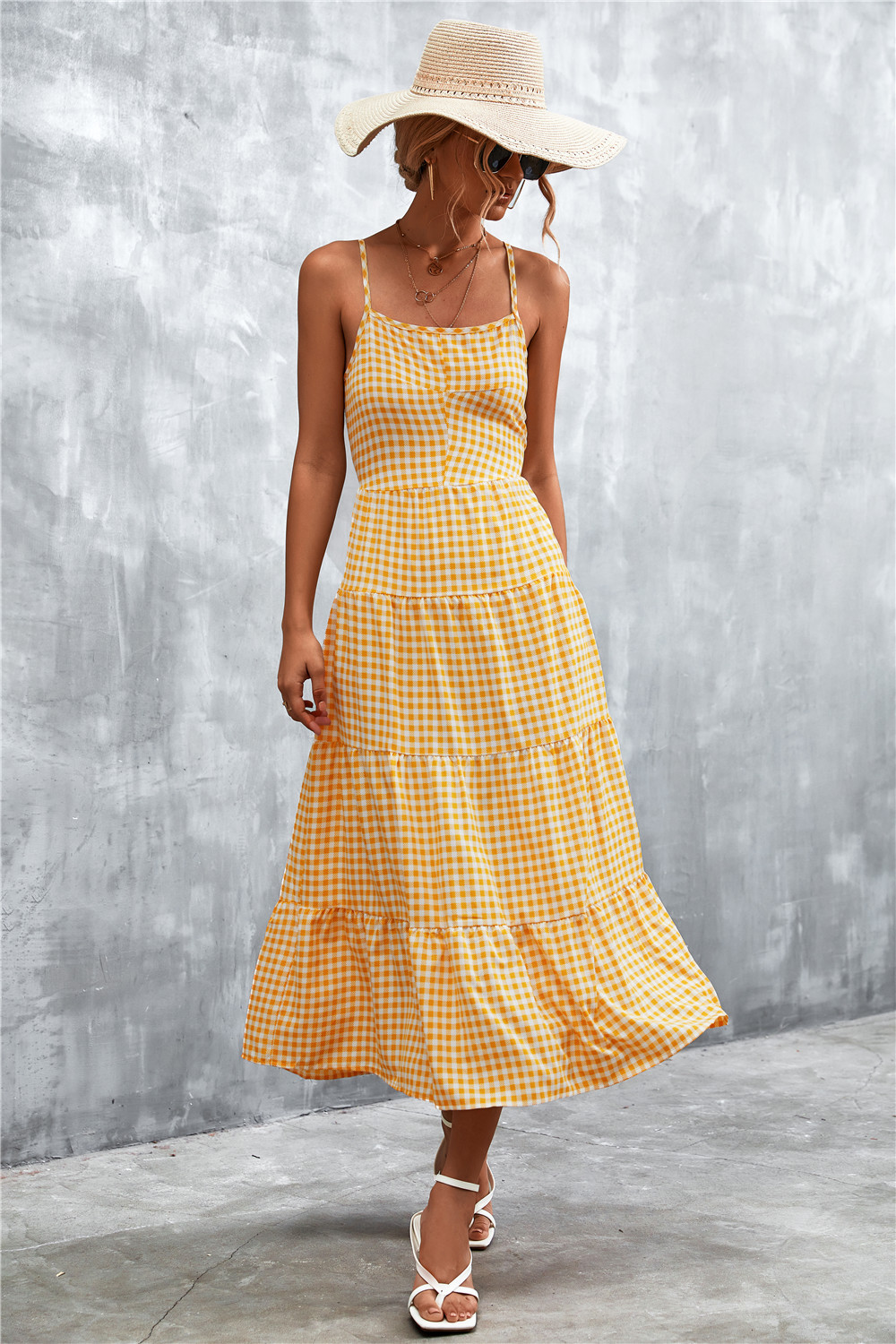 Women's Mid-length Lace-up Dress With Open Back For Summer_voghion.com