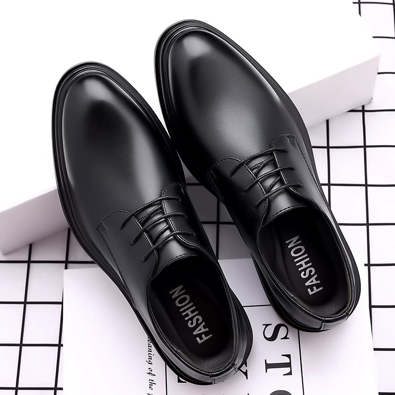 Новые мужские туфли из натуральной кожи 2025 года, мягкие шнурованные туфли для свадьбы, молодежные кожаные туфли в британском стиле для свиданий, деловые повседневные и удобные