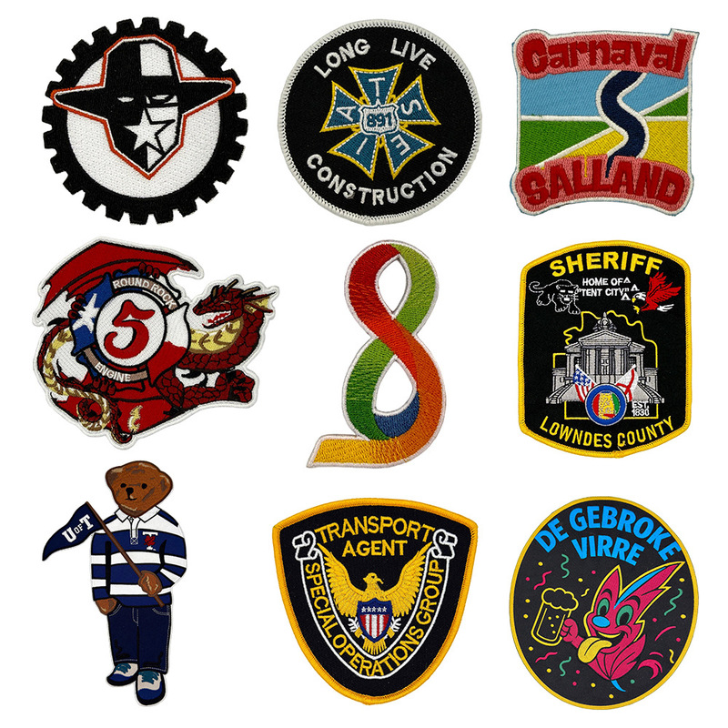 Manufacturer Wholesale Embroidered Cloth Patches, Computer Embroidered Badges, Shoulder and Arm Patches, 3D Chest Badges, Woven Patches, Backpack Arm Patches