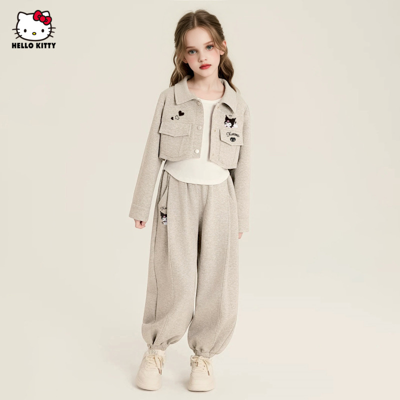 HelloKitty凯蒂猫库洛米联名款女童秋季套装2025新款小香风两件套|undefined