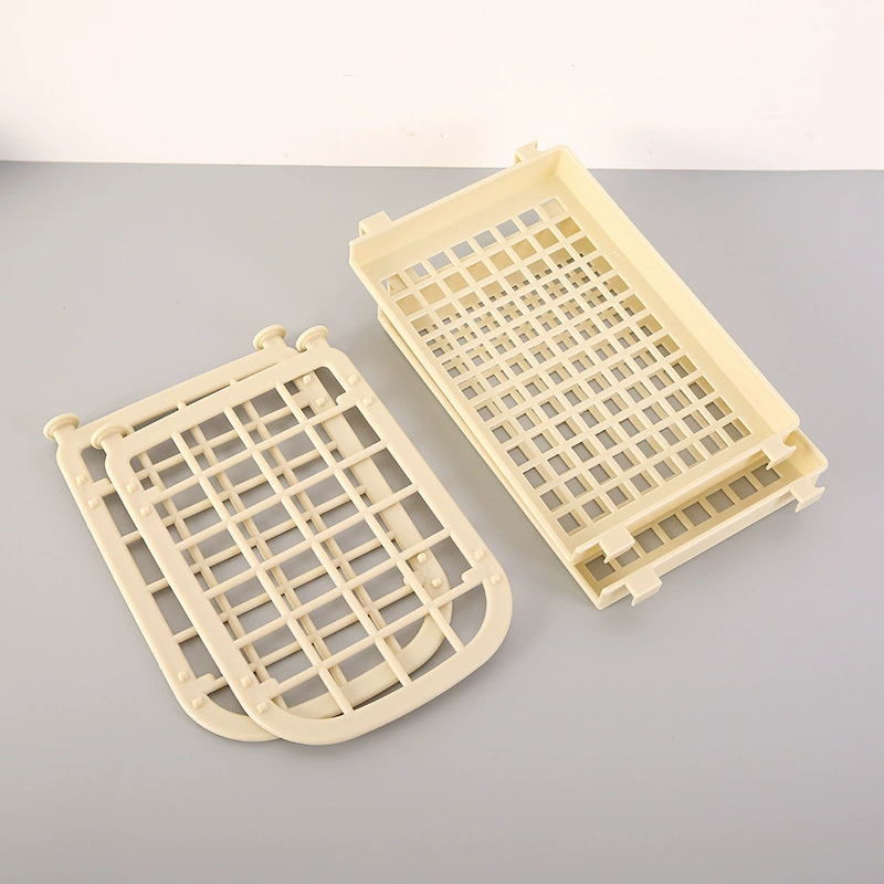 Detachable two-layer hollow storage rack bathroom cosmetics kitchen storage rack desktop rack folding portable storage