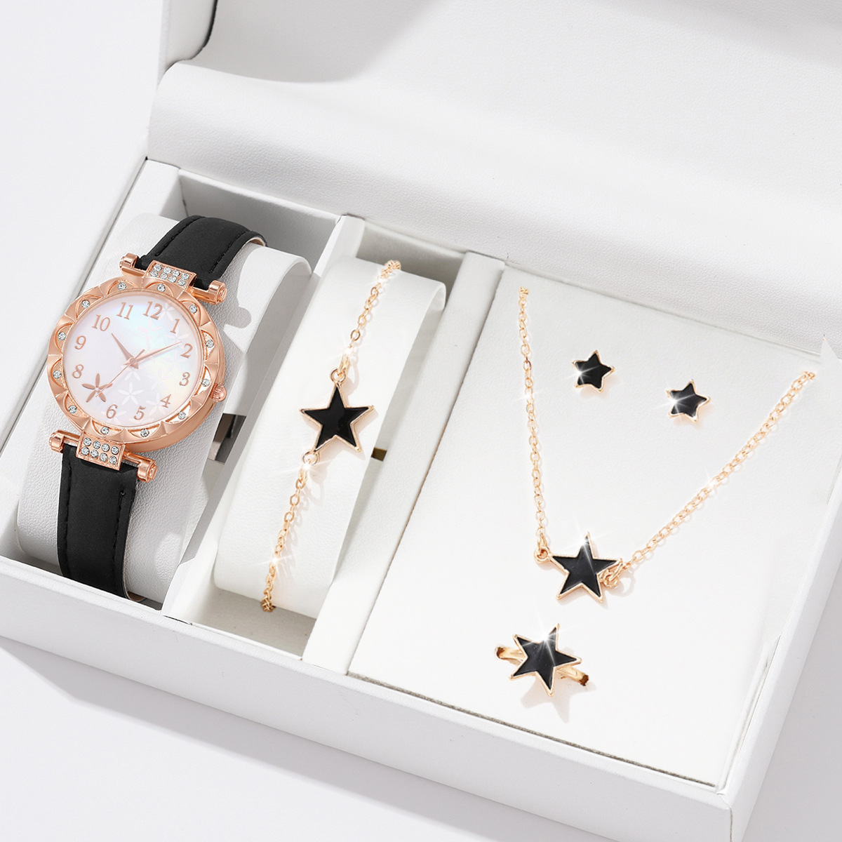 흑백 다섯개 별 정장