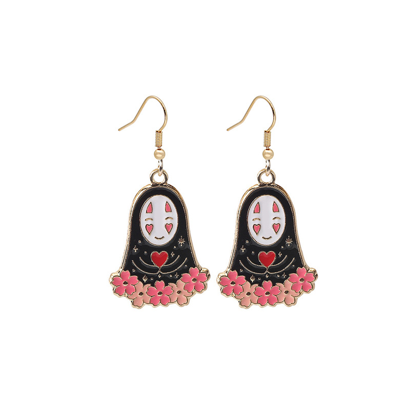 1 Pair Fashion Cartoon Character Enamel Alloy Drop Earrings display picture 13