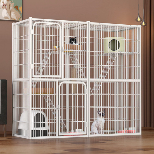 Cat cage villa three-story super large free space cattery large breeding cat house household small cat nest cat climbing frame