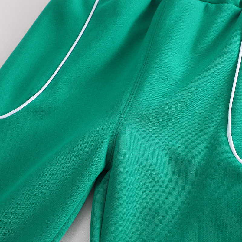 Conjunto deportivo de dos piezas para niño, suéter informal, pantalones, medio bolso bandolera con cremallera, cuello levantado, novedad de Otoño de 2023_voghion.com