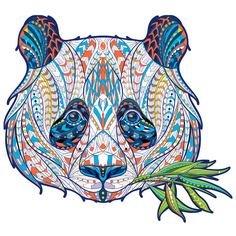 Especial en forma de rompecabezas de madera León búho Lobo Tyrannosaurus animal transfronterizo rompecabezas irregular bloques de construcción de los niños de juguete